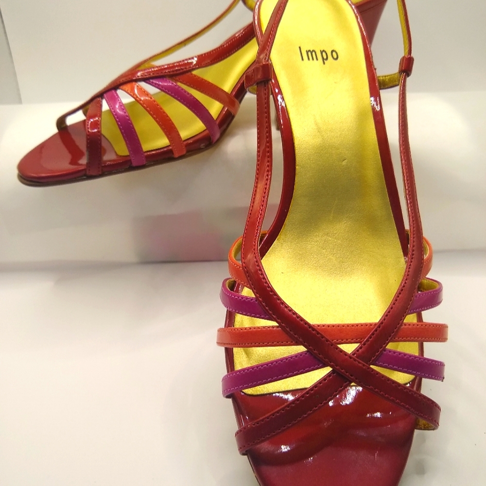 Impo Maria Tri-Colored Strappy Patin Leather Sandal - Picture 2 of 13